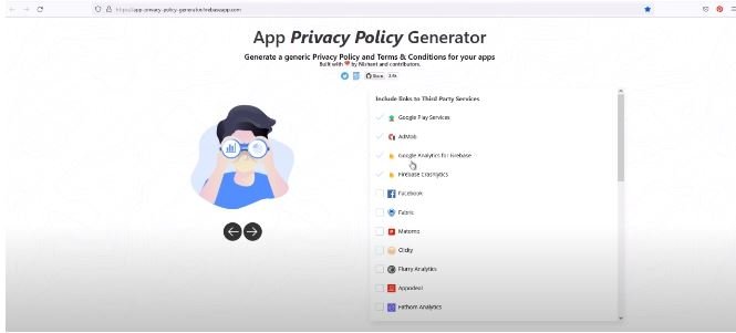 Hướng dẫn tạo link site policy cho app