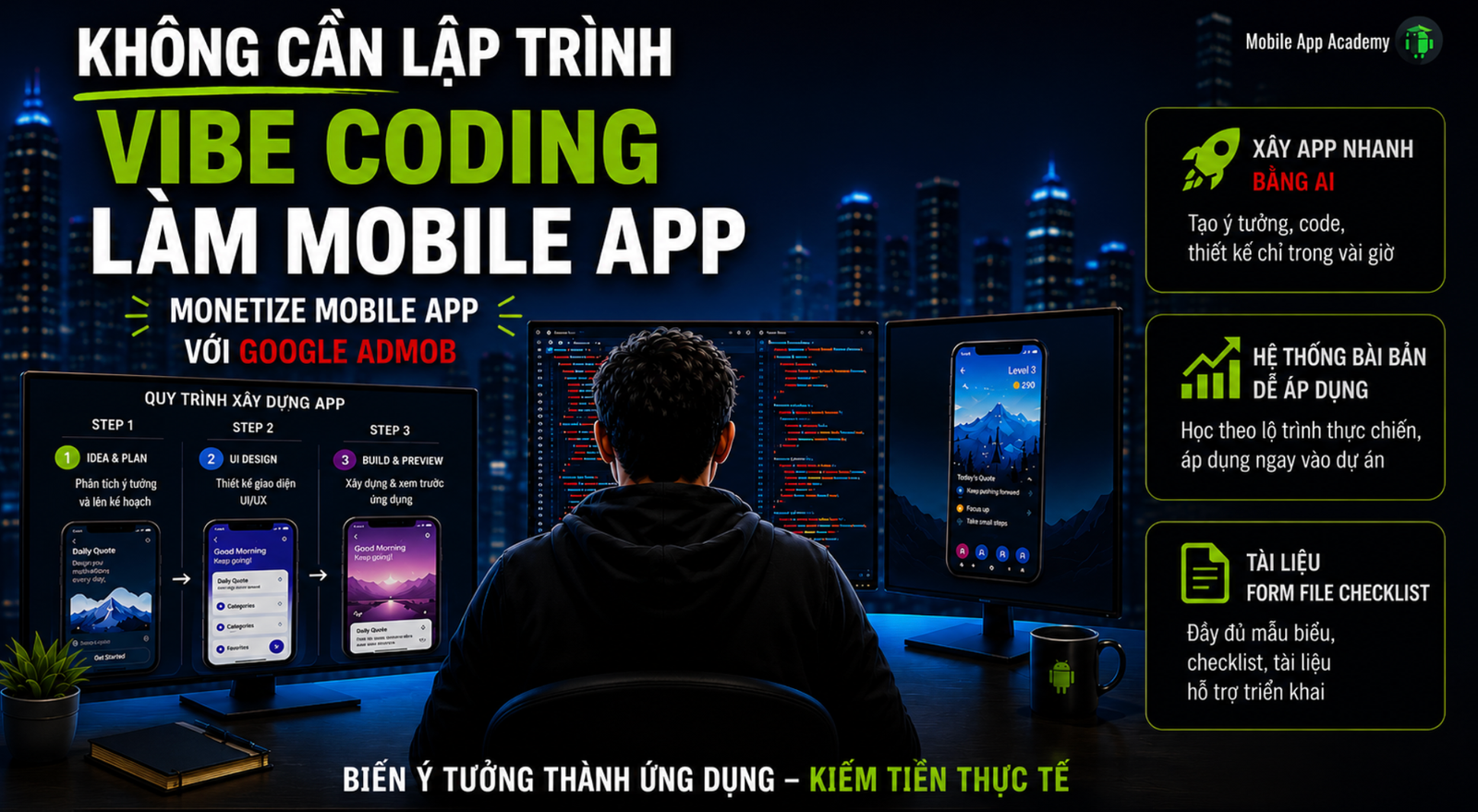 Vibe Coding làm app kiếm tiền Google Admob